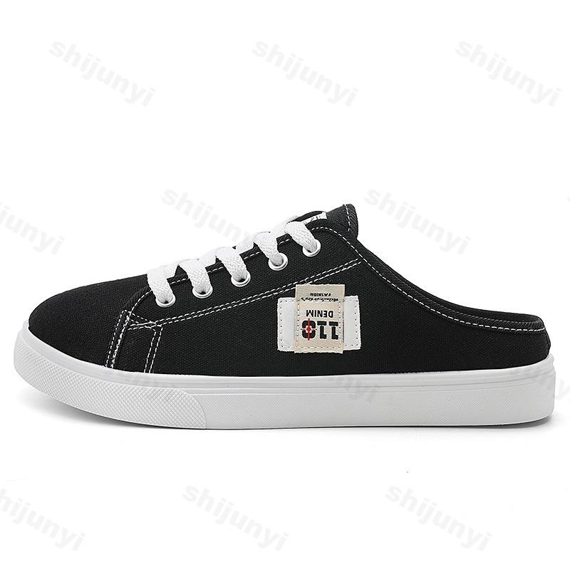 Fashion Women Slippers Lightweight Canvas Shoes 2025 Summer Low Top Breathable White Sneakers Comfortable Non Slip Outdoor Casual Shoes