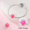 S925 Silver Sweet Balloon Rainbow Candy Pendant Beads DIY Jewelry Accessories Changing Charm Bracelet