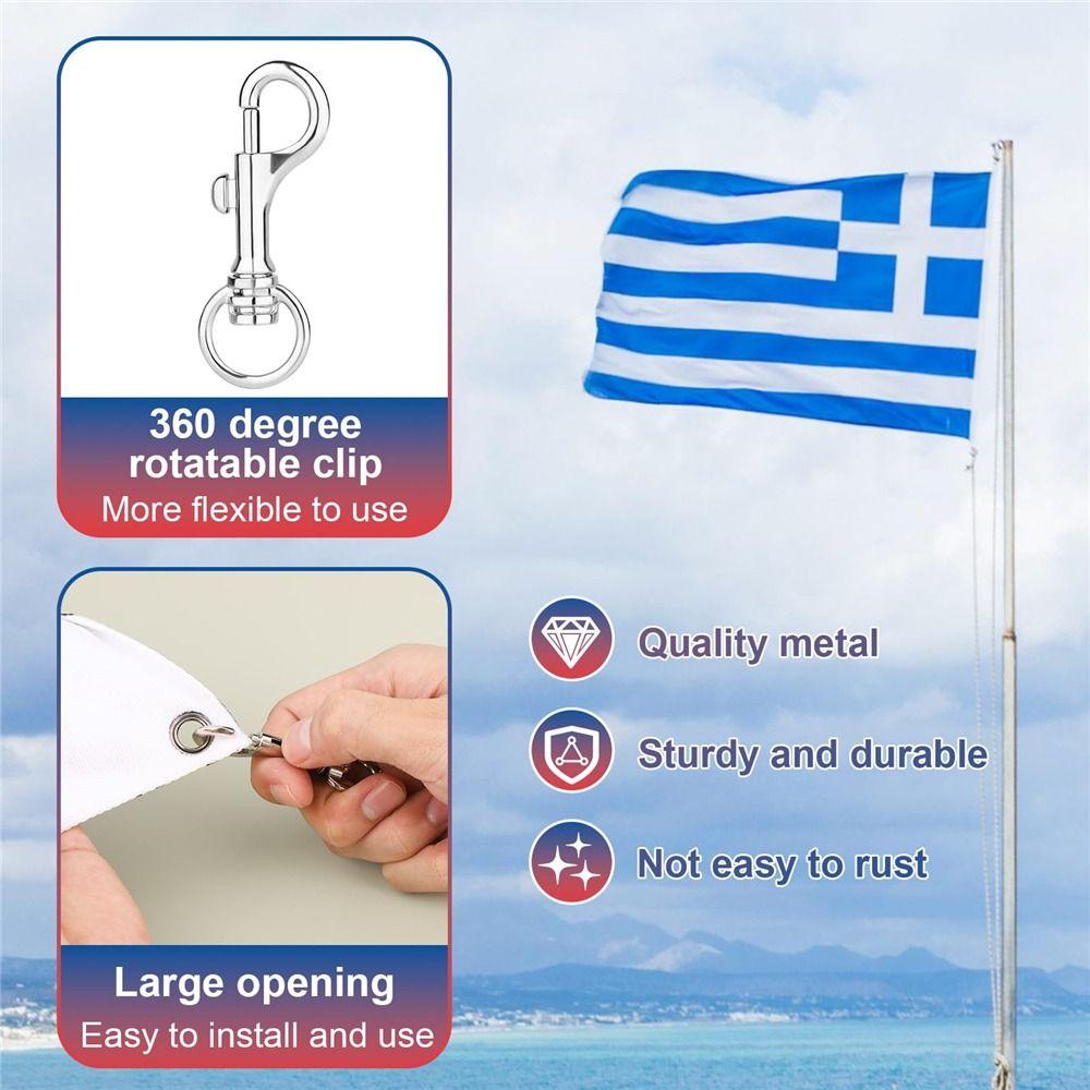 

Heavy Duty Swivel Snap Hooks Flag Pole Clip for Dog Leash Keychains Camping Tents Boat Rope