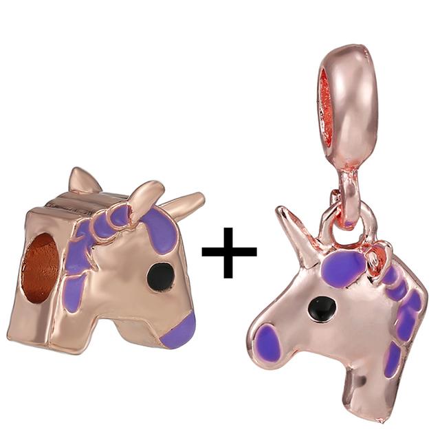 2pcs /Lot New Trend Crown Feather Zircon Hollow Leaves Beads Fit Original Brand Charms Silver Color Bracelets Women Diy Jewelry