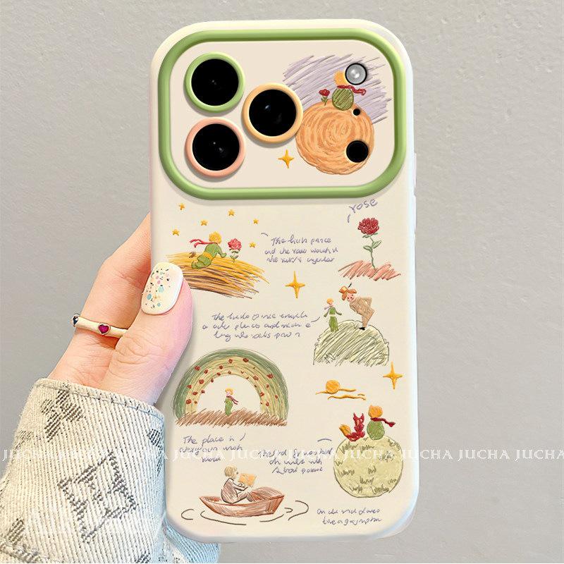 Cartoon Graffiti Lens Protective Cover for iPhone 15/17 - The Little Prince Edition XS