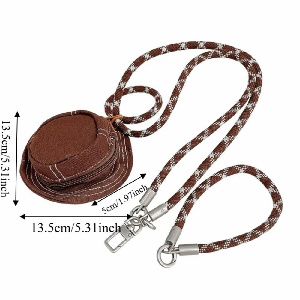 Koreanischer Denim Fischerhut Anhänger Beutel Mini Personalisierbares Design Hängende Kopfhörertasche Anti-Verlust Handgelenkband Geldbörse Schlüsselanhänger