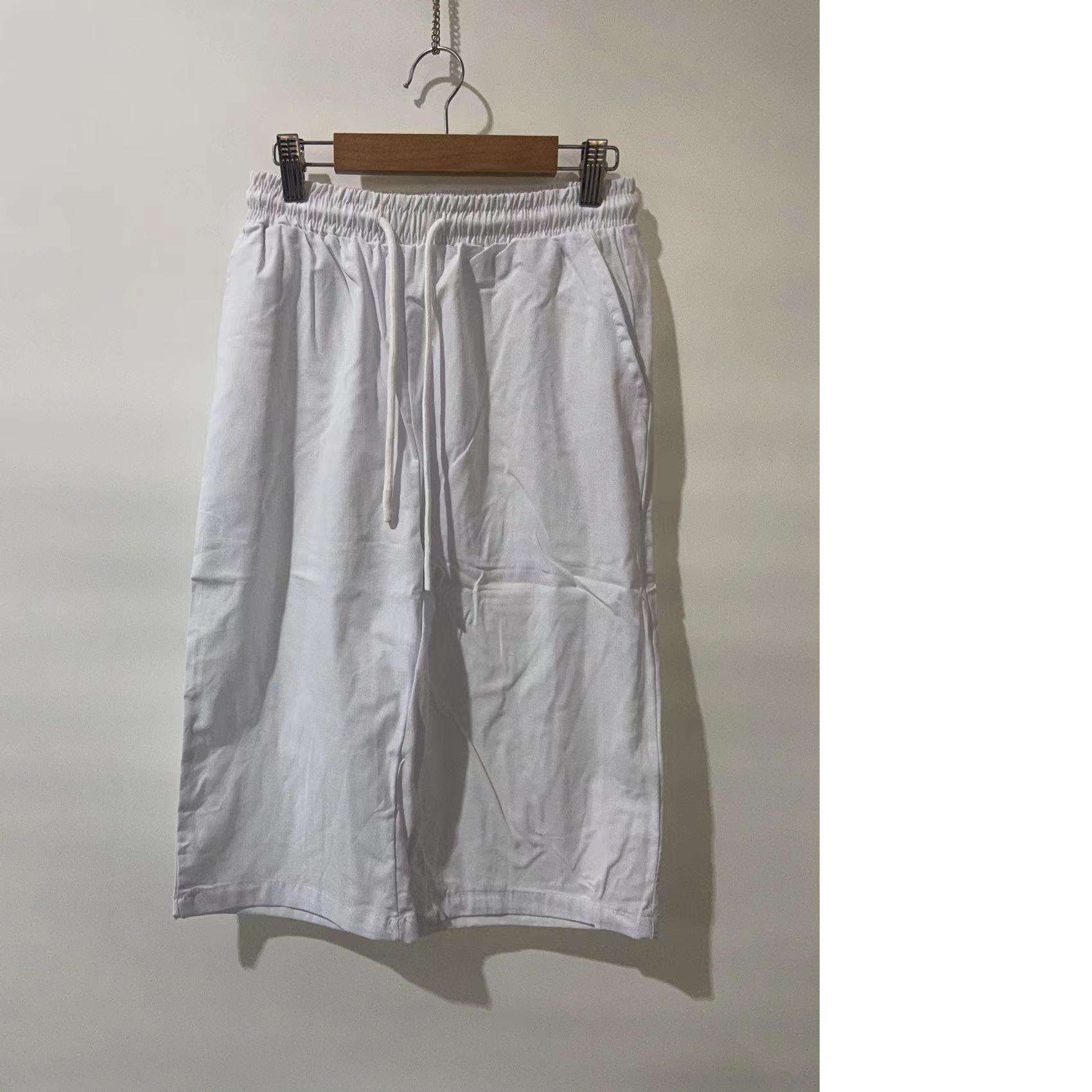 

Американские винтажные однотонные женские брюки из хлопка и льна со шнуровкой, эластичные широкие шорты с высокой талией и карманами, уличные женские брюки XS белый