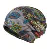 Multifunctional Turban Hats Plaid Print Casual Hedging Cap  Autumn and Winter