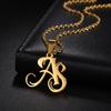 Atoztide Personalized Custom Name Necklaces for Women Double Initials Letters Pendant Stainless Steel Link Chain Jewelry Gift