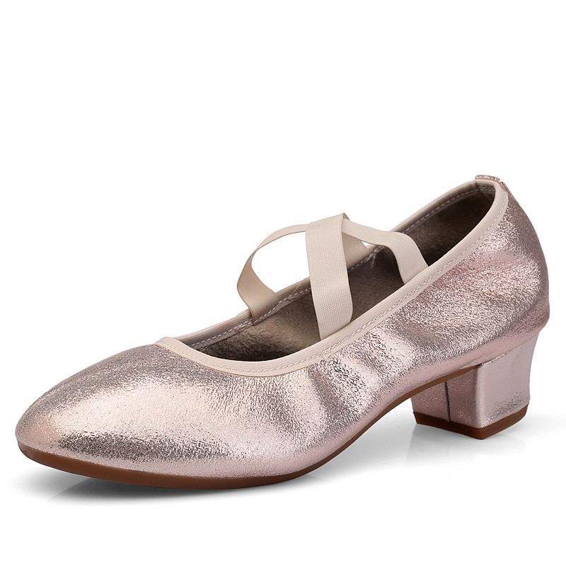 Dance Shoes Women's Soft Sole Adult Square Dance Women's Shoes Four Seasons Middle Heel Shoes Performance Latin Dance Shoes Performance Dance Shoes