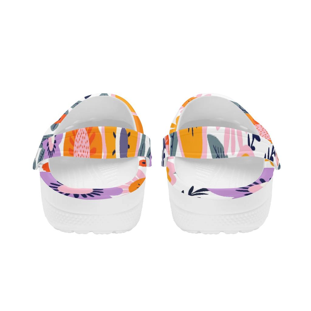Allover Printed EVA Yard Clogs Unisex Lightweight Soft Slip On Garden Yard Home Bathroom Casual Walking Leisure Sandals Beach Wear