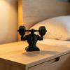 Figurka svalovce 3D tisk, matná černá, realistický model svalové postavy pro vzpírání se stabilní základnou, dekorace do posilovny pro muže, dárek pro fitness