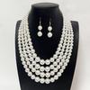 Multi-layer Imitation Pearl Necklace Party Dress Collar Chain Fashionable Beaded Luxury Retro Jewelry