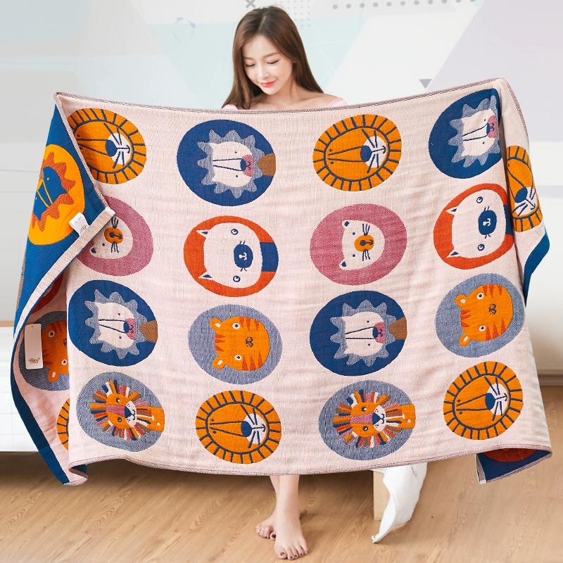 Pure Cotton Bath Towel - Four Layer Cotton Gauze Large Towel 70 X 140cm, Soft Absorbent for Bathing Shower