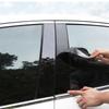 Window Decal Pillar Posts Sticker Cover Door Trim Car Accessories Glossy Black Fit For Nissan X-trail Rogue 2008 2009 2010-2013