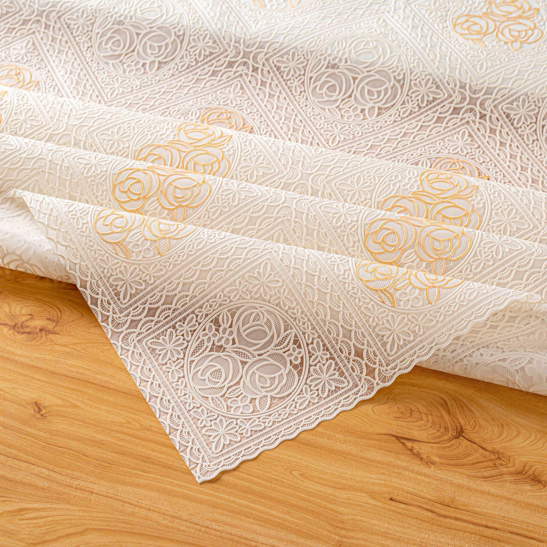 

Waterproof, Anti-Fouling And Anti-Scalding Coffee Table Tablecloth Leave-In Rectangular Dining Table Cloth Household Living Room Light Luxury 80*135cm