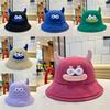 Niedlicher Cartoon Fischerhut für Damen Lustiges Großmaul-Design Frühling Sommer Eltern-Kind Sonnenschutz Sonnenhut Trendig und entzückend Grün