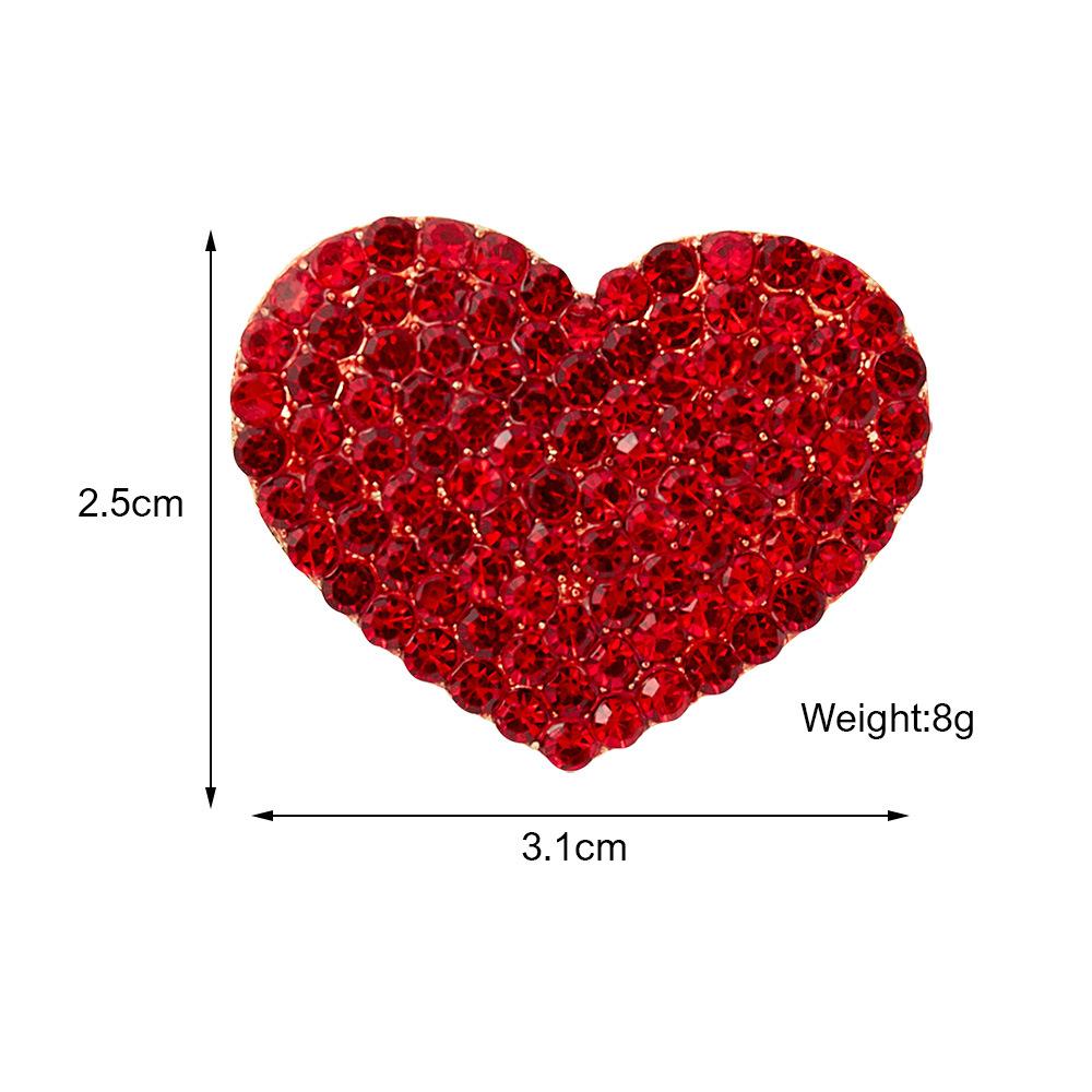 New Trends Gold Plated Red Rhinestone Heart Magnet for Label Pin