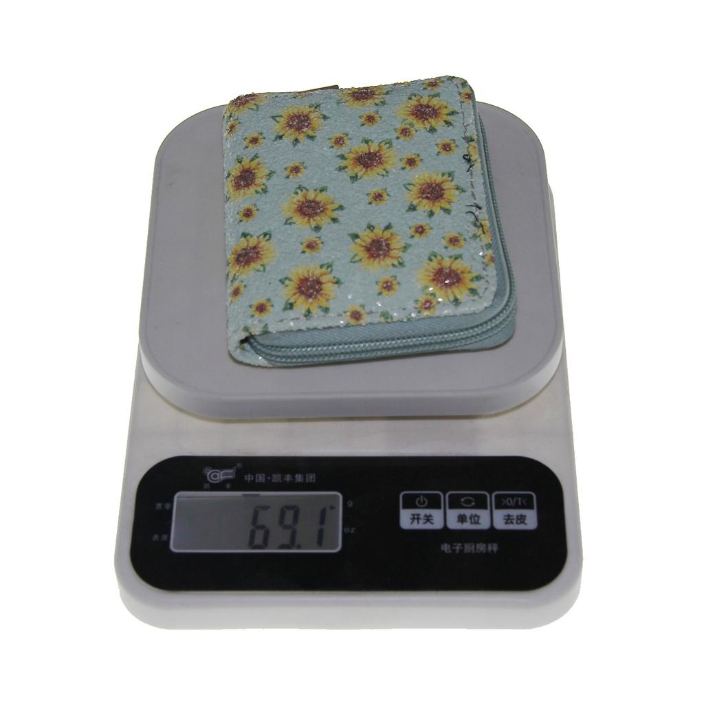 New Chrysanthemum Sequined Short Zipper Small Wallet, Wallet Card Bag Sample