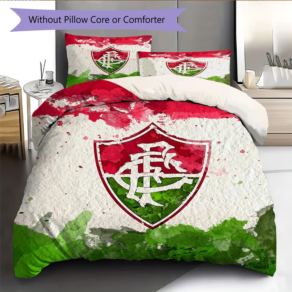 Fluminense FC Pattern Bedding Quilt Set Home Decoration Gift (1 * duvet cover + 2 * pillowcase without core)