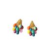 Original Macaron Fashion Colorful Balloon 925 Silver Needle Stud Earrings for Women