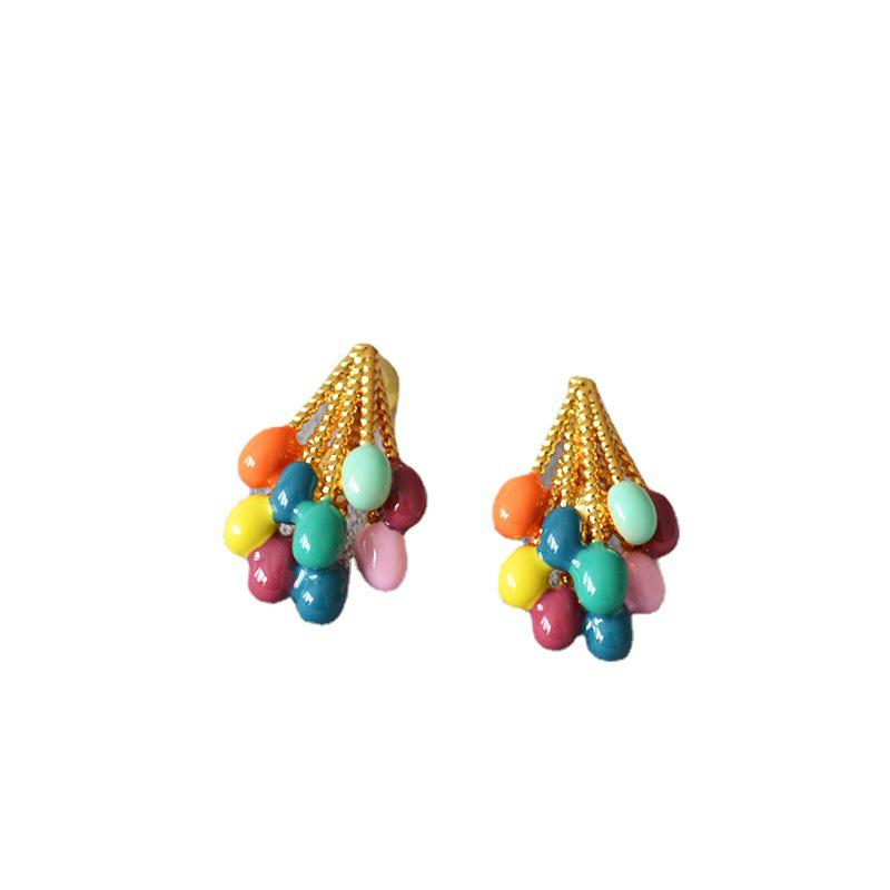Original Macaron Fashion Colorful Balloon 925 Silver Needle Stud Earrings for Women