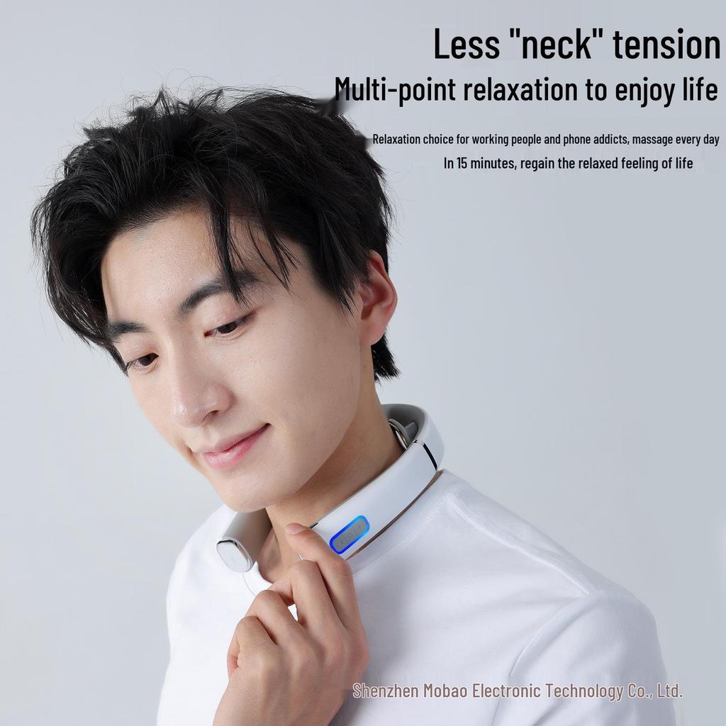 Smart EMS Cervical Neck Massager with Heat Therapy and Vibration