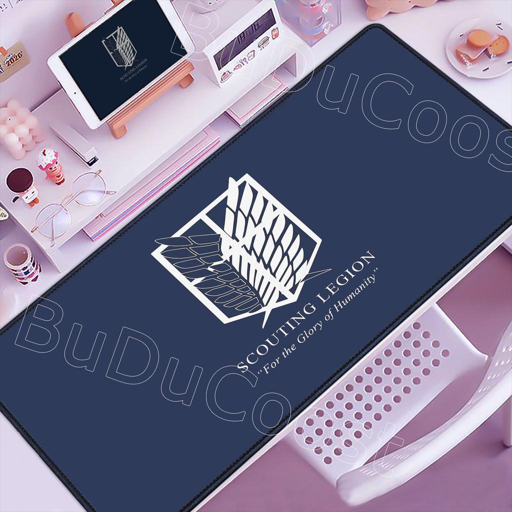 New Cool Anime Attack On Titan Large Mouse Pad Computer Non-slip Mousepad XXL 900x400mm Gaming Laptop Keyboard Mouse Mats Carpet