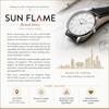SUN FLAME made in Japan Watch, Simple Round Case Design, Quartz Analog Movement
