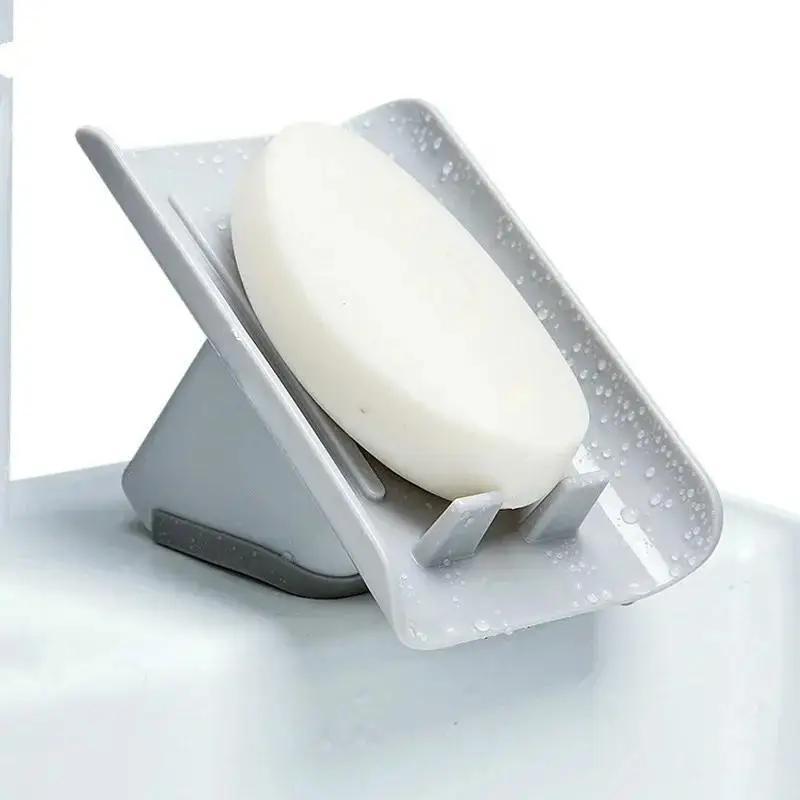 1 Pcs Multi Functional Bathroom Home Creative Vertical Geometric Soap Rack Ornaments Anti Slip Drainage Accessories Supplies