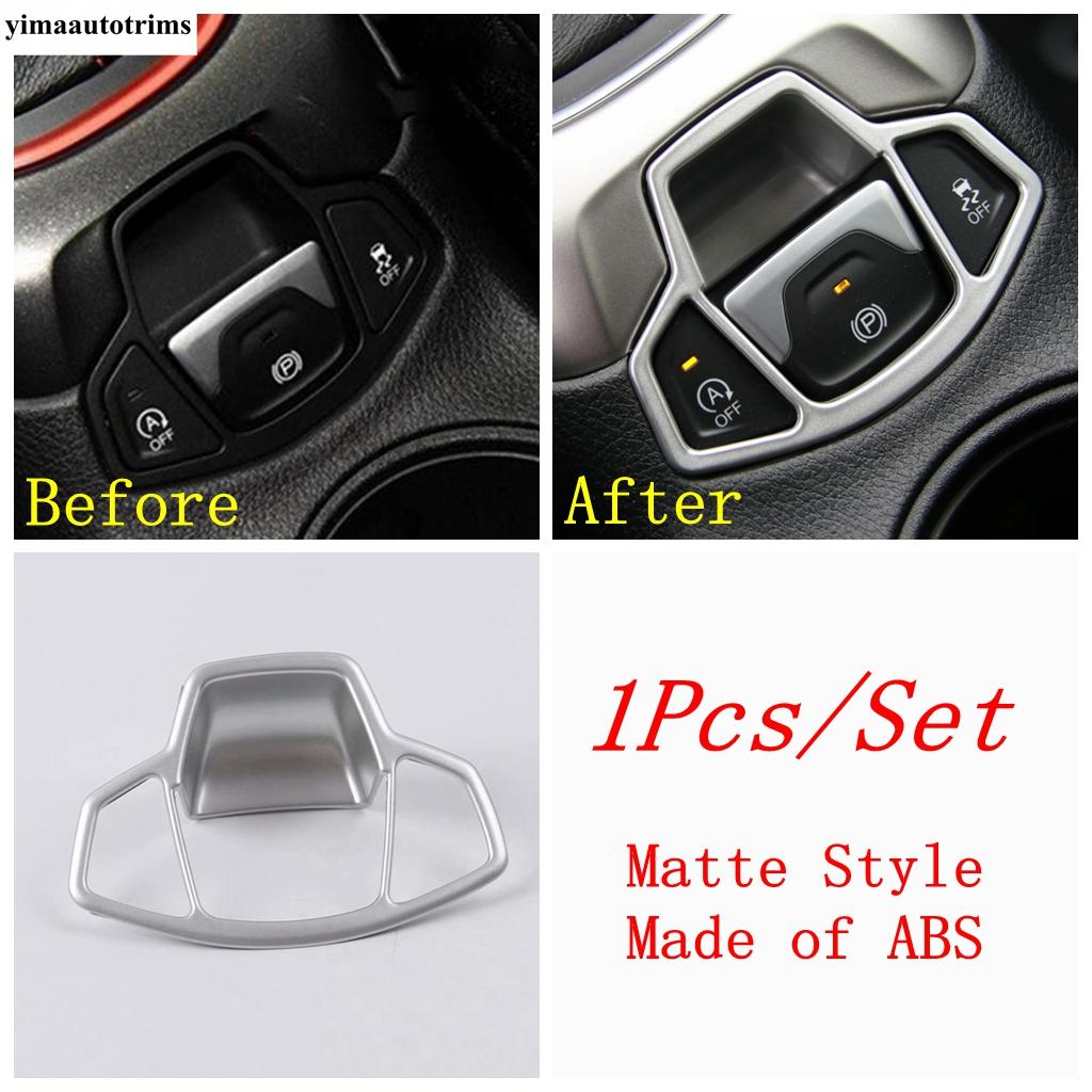 For Jeep Compass 2017 -  Electrical Park Hand Brake EPB Button / Rear Box Air AC Vent Outlet Frame Cover Trim Accessories Hand Brake Button