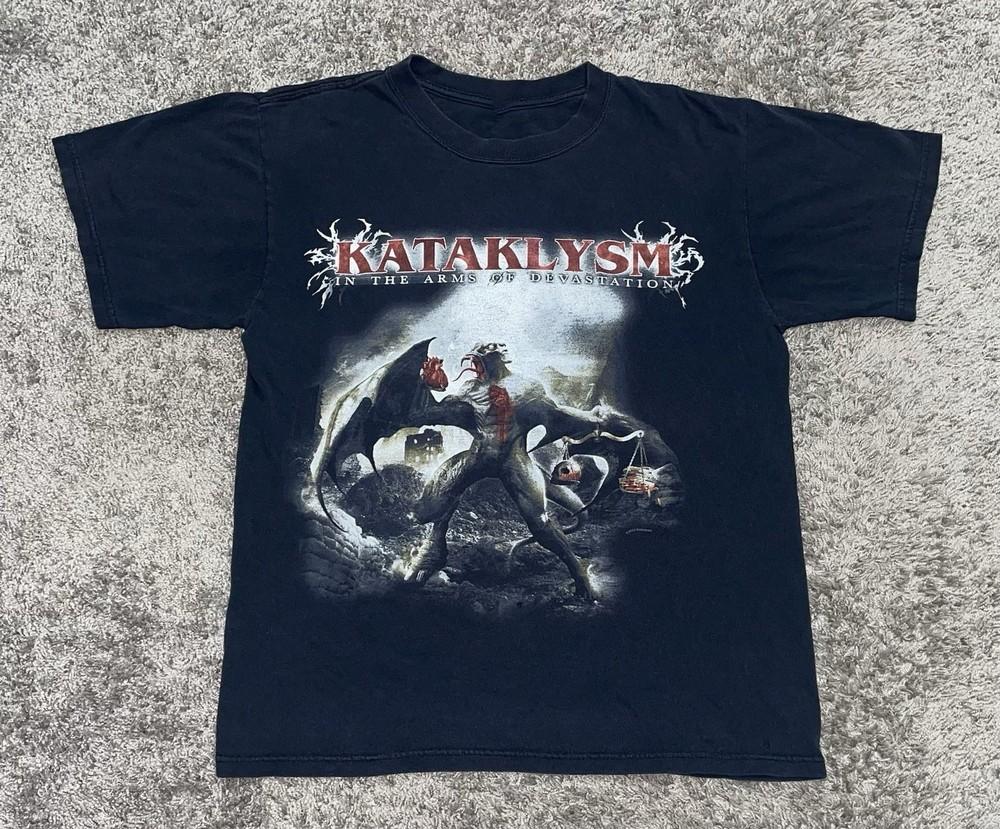 Vtg Kataklysm In The Arms Of Devastation Black Short Sleeve All Size S234XL XXL