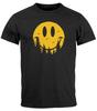 Neverless Men's 100% Cotton T-shirt Mens Tees Top Summer Sun Outdoor Motif Funny Smiling Face Forest-