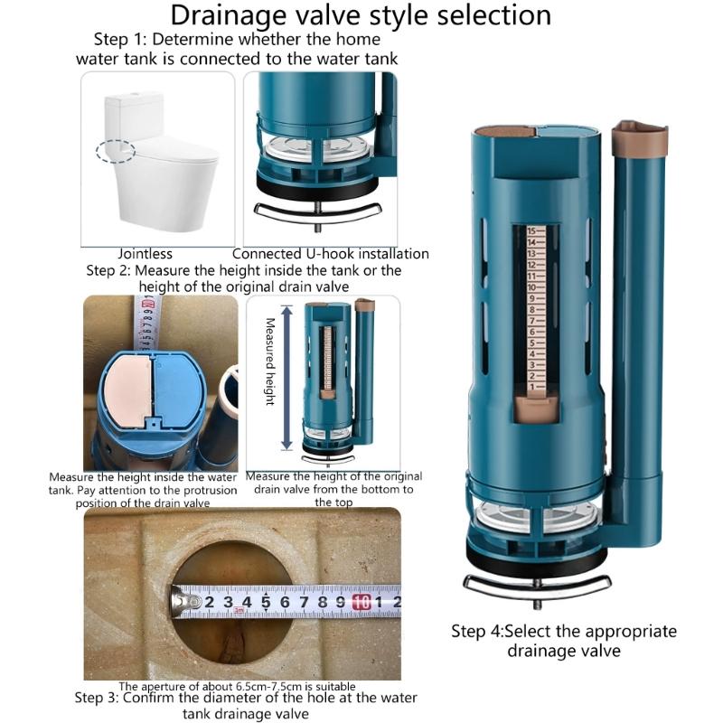 Toilet Tanks Fill Valves Replacement Set Toilet Inlet and Outlet Valves Toilet Double Flush Fill Water Tanks Fittings