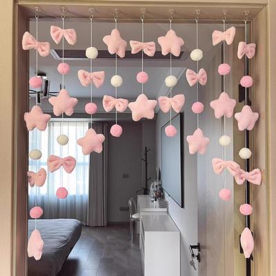 Exquise Suspension de Porte en Forme de Cœur Coréen - Délicat Pendentif en Ficelle Séparateur de Pièce Tendance Chambres de Filles Articles de Décoration d'Intérieur