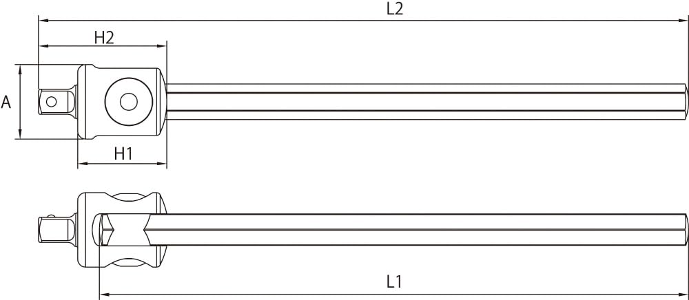SIGNET 12547 Slide Handle 12547 3/8DR T-Shaped