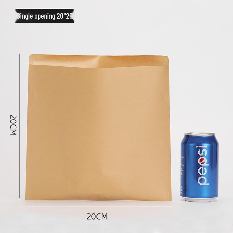Oil-Proof Kraft Paper Food Bag for Pancakes, Roujiamo, Shaobing, and Barbecue Snacks