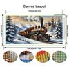 Steam Train Large Size Diamond Painting Diy Full Square Round Drill Rhinestone Embroidery Winter Scenery Mosaic Cross Stitch Kits Wall Decor