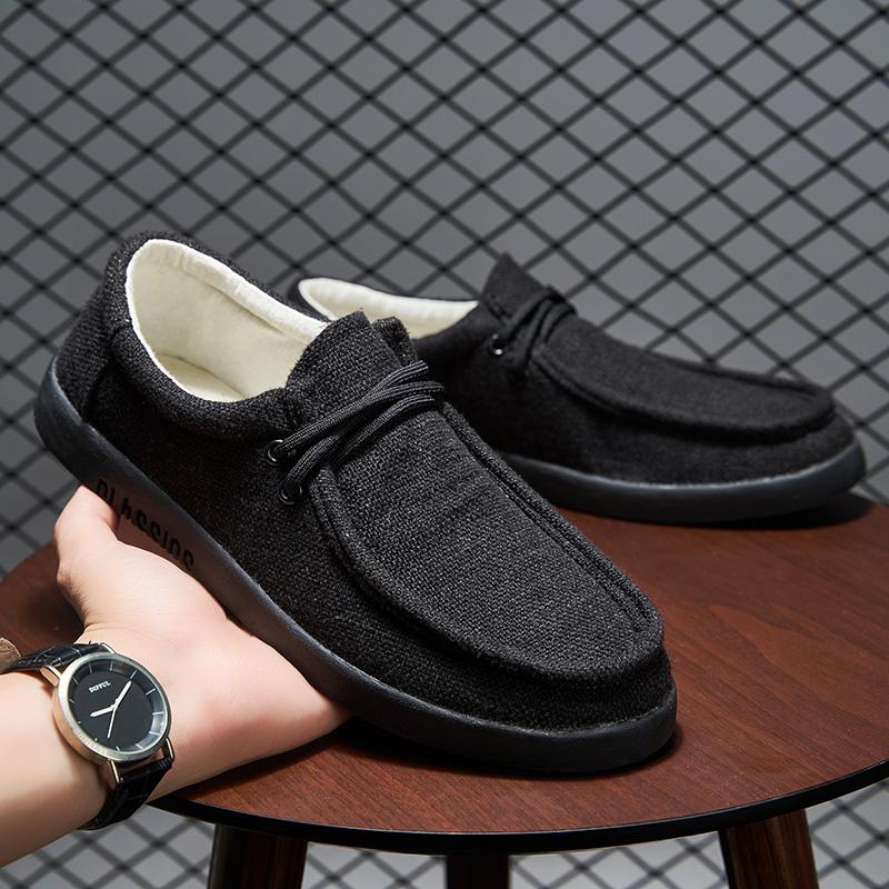 Le Fu Shoes Men's Canvas Flat Top High Quality Brand Casual Shoes Boat  Luxury Shoe Facon Designer Shoe Flat Bottom Loafers