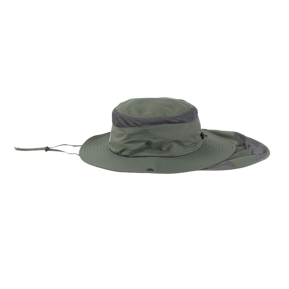 North Hat for Sun Shield Water UV Removable Chin Time KM [The Face] Kids, Hat, Repellent, Protection, Strap, Green,