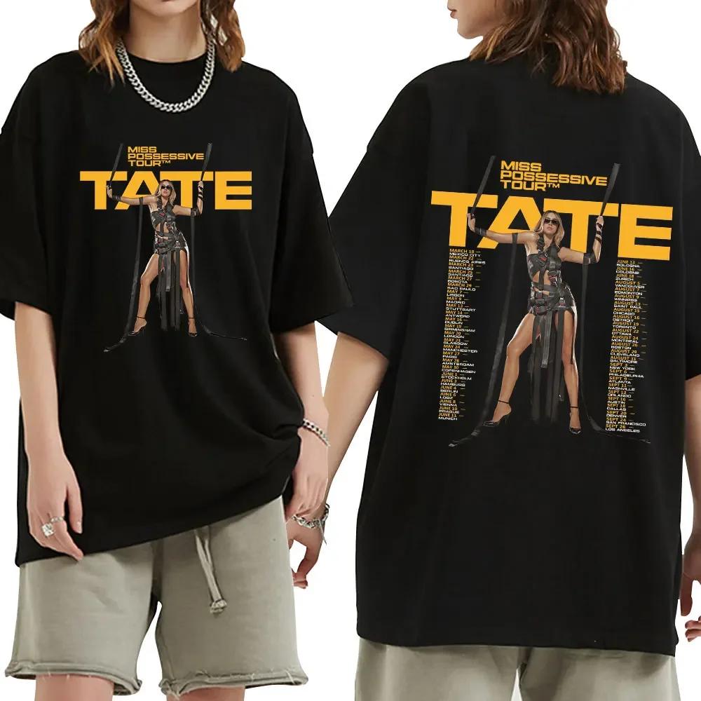 Tate McRae Miss Possessive Tour 2025 TShirts Unisex Unisex Harajuku ONeck Short Sleeve T Shirts Cotton Casual Tshirt Fans Gift