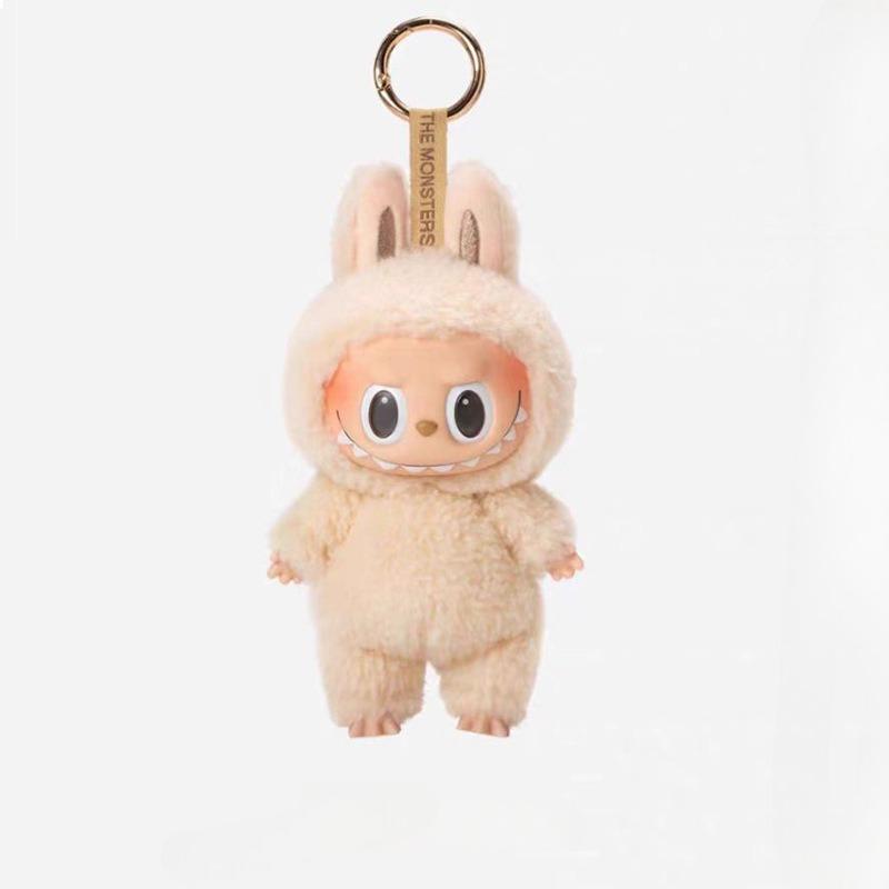2025 New Cute Cartoon Key Rings PP Cotton Filling Macaroon Figure Plush Toy Soft Vinyl Head Plush Doll Pendant for School Bags Handbags Travel bags