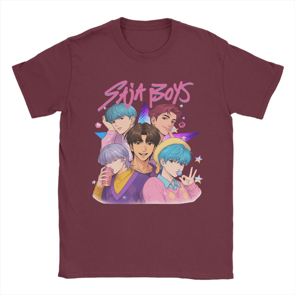 SAJA Garçons Jinu Mystère Abby Romance Bébé Kpop Chasseurs de Démons T-Shirt Mode Été T-Shirts Hommes Coton Col Rond Hauts Oversize
