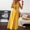 A-line Vintage Long Dress for Women with Lapels