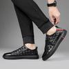 Neue Trendige Herrenschuhe Slipper Echtes Leder Skate Schuhe Herren Krokodilmuster Low Top Lässige Sneaker für Herren