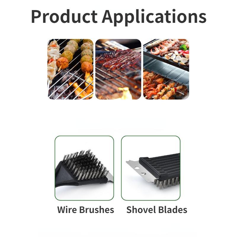 Nářadí pro grilování, nerezový čisticí kartáč, kuchyňské nářadí, gril, snadno použitelné, čištění, čiré, obtížně odstraňovatelné zbytky