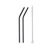 Colorful Stainless Steel Drinking Straws Straight and Bent Reusable Filter With Brush DIY Tea Coffee Tools Party Bar Accessories