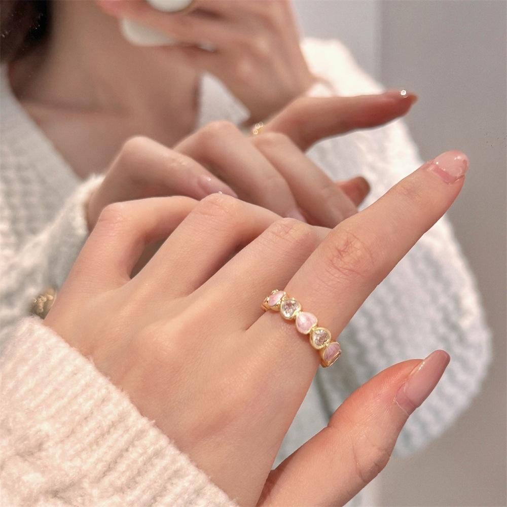 Color Enamel Fritillary Butterfly Ring Women's Open Index Finger Ring New Products