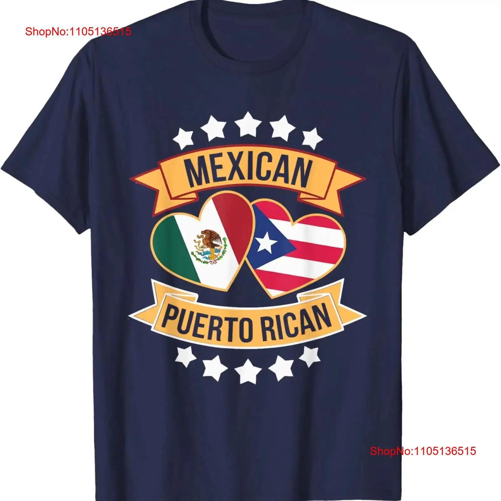 Half Mexican Puerto Rican Rico Flag Mexico T Shirt vintage Washed designer clothes Breathable Comfortable graphic Versatile S разноцветный