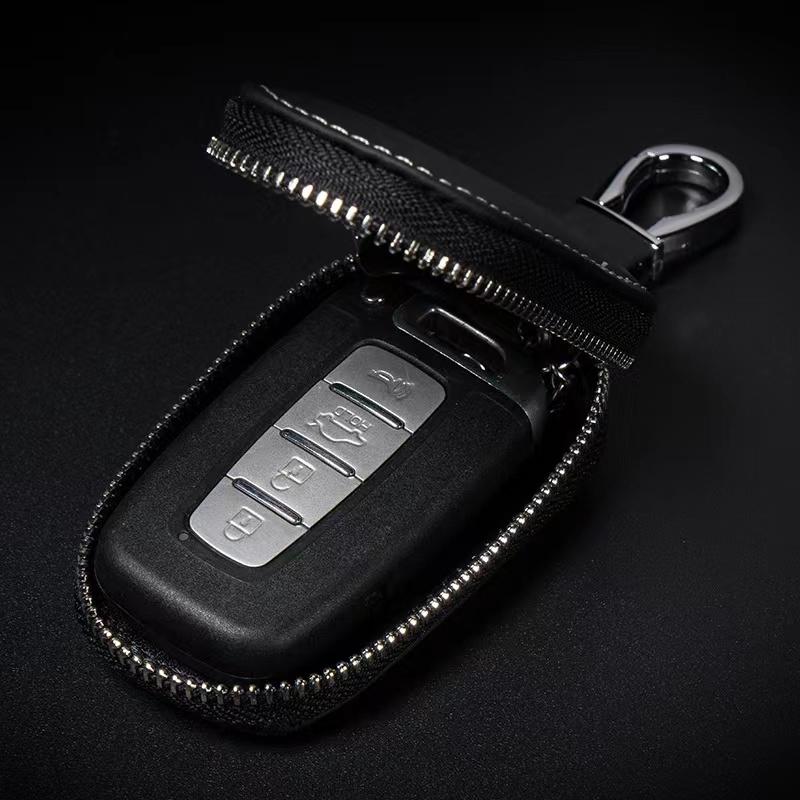 Leather Keychain Car Key Bag Multi Function Key Case for Mitsubishi Outlander Pajero Lancer Evolution RALLIART Car Accessories