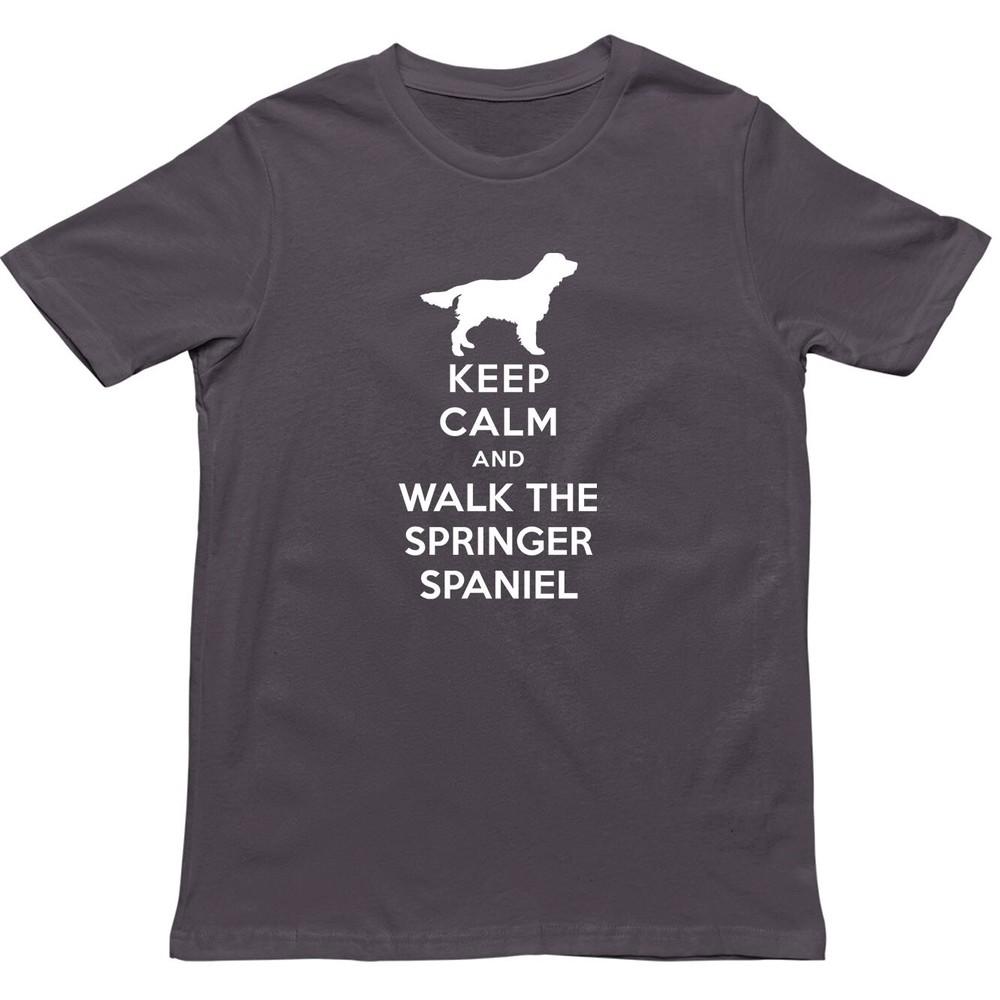 Keep Calm And Walk The Springer Spaniel T ShirtFunny Spaniel Dog Lover Gift Top