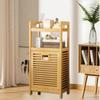Laundry Hamper Dirty Clothes Storage Basket Pull-Out Floor Stand Bathroom Storage Shelf Cabinet Multi-function Laundry Basket