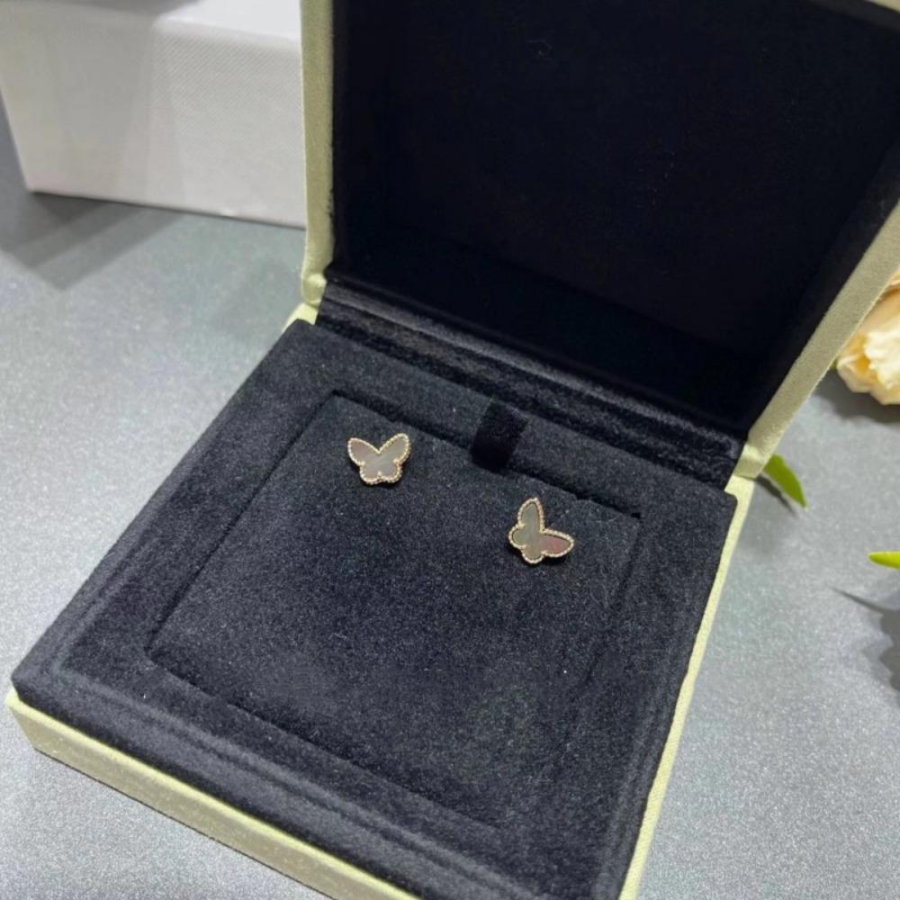 9mm Four-leaf Clover Mini Earrings Red Black Agate White Shell New Arrival Ladies Earrings