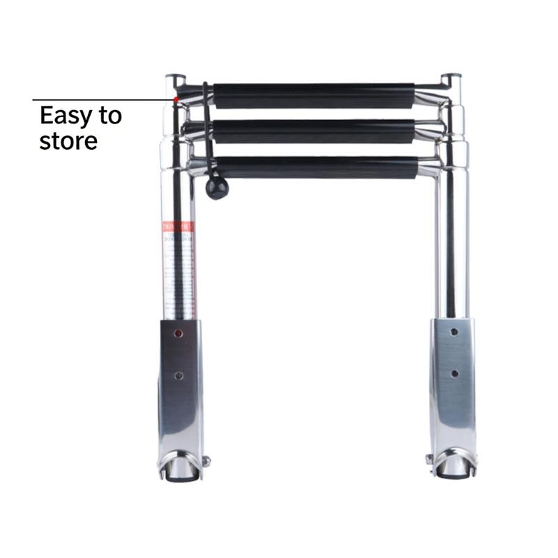 Quick Installation Telescopic Ladder Offering Stainless Steel Construction And Anti Slip Features For Marine Boarding And Swimming Use